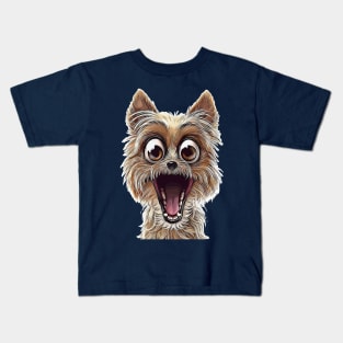 Funny Surprised Dog Kids T-Shirt